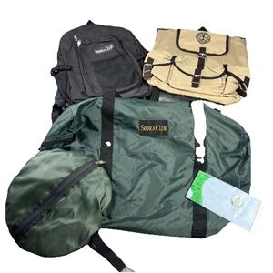 Seal of The Sierra Club Embroider Logo Backpack Hiking Camp Bag Duffel Lot of 4